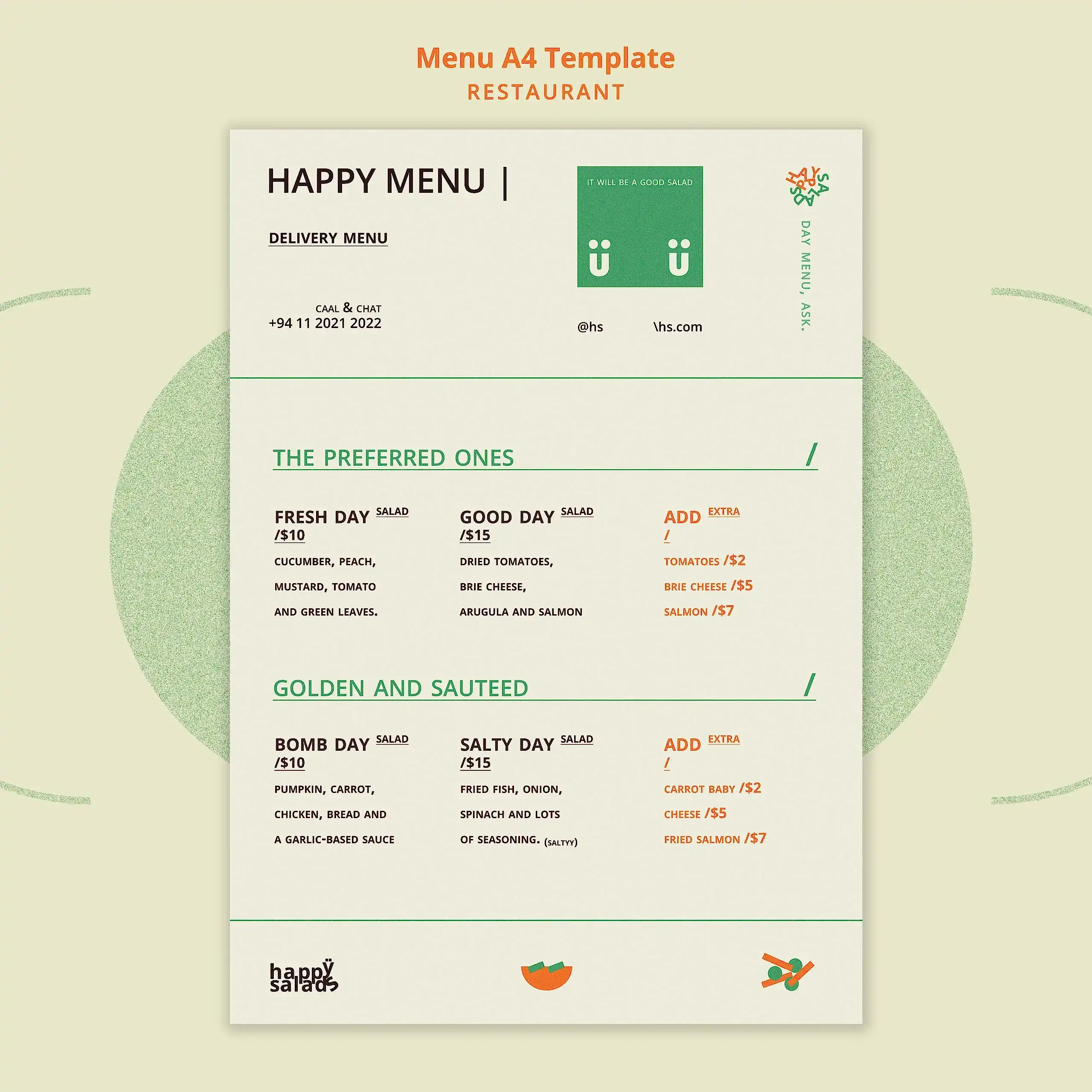 Menu Design Service